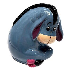 Disney Eeyore Toothbrush‎ Holder Gray Ceramic Winnie-the-Pooh Vintage 80s